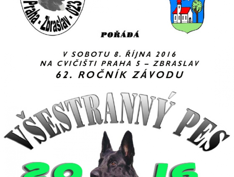 Všestranný pes Zbraslavi 2016 – 8. 10. 2016